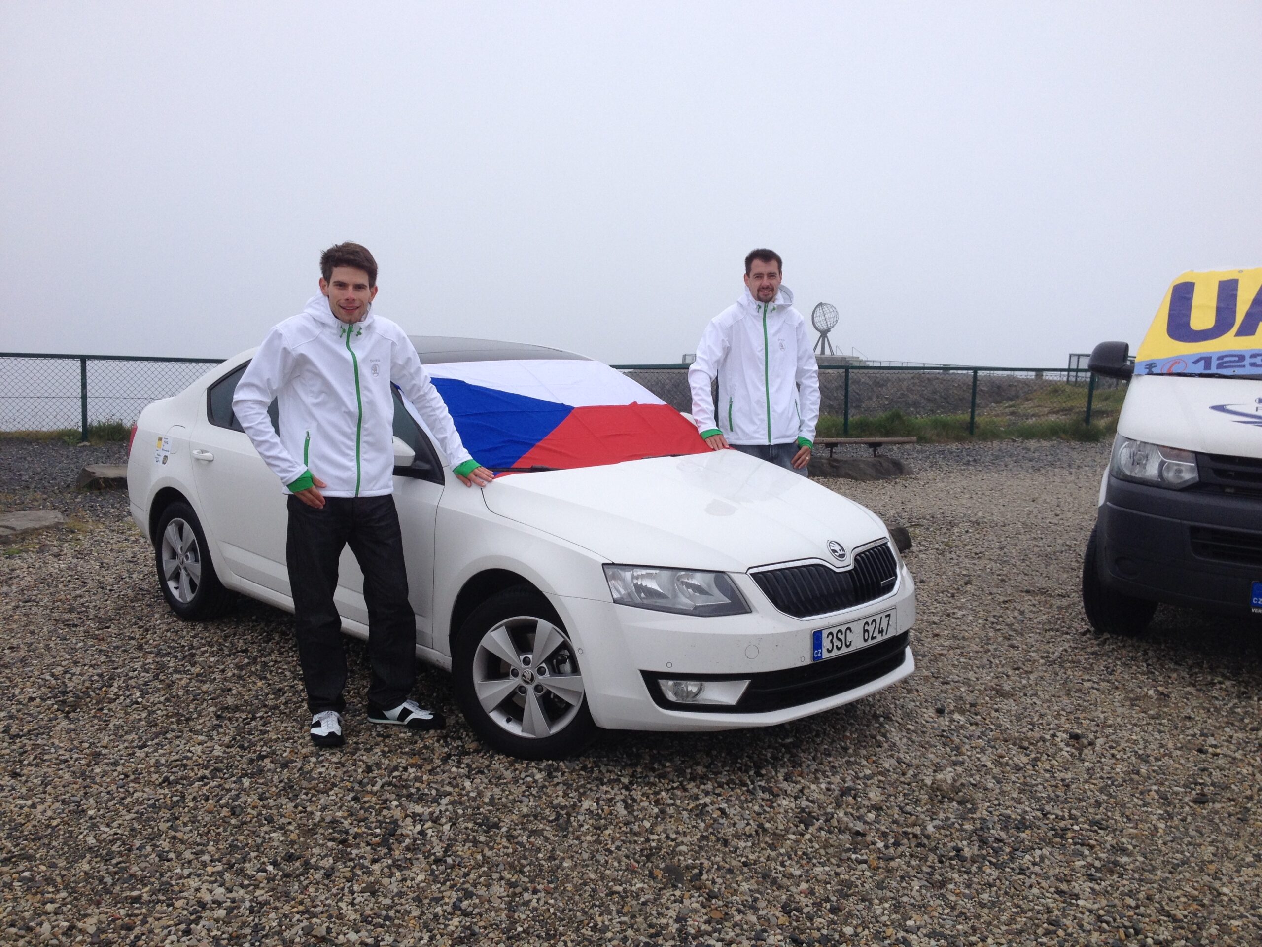 Lukáš Kubiena a Marek Tomíšek na Nordkappu